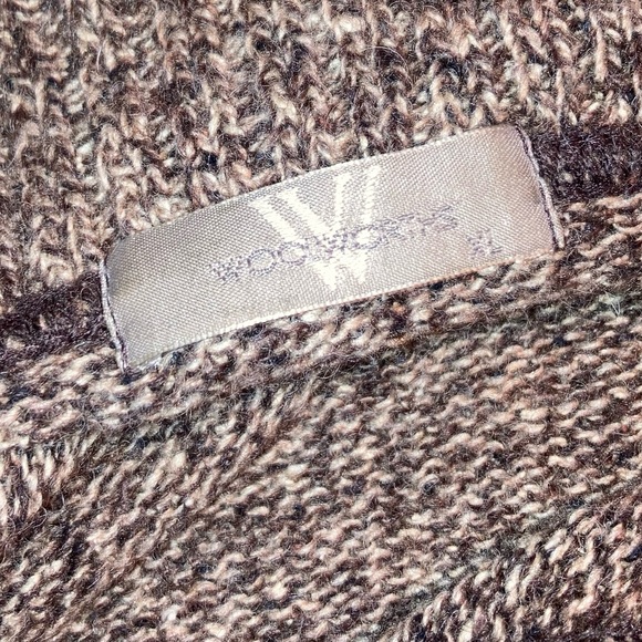 Vintage 90s Wool Zipper Turtleneck Brown Heathered Knit by Woolworths XL Unisex - Picture 8 of 8